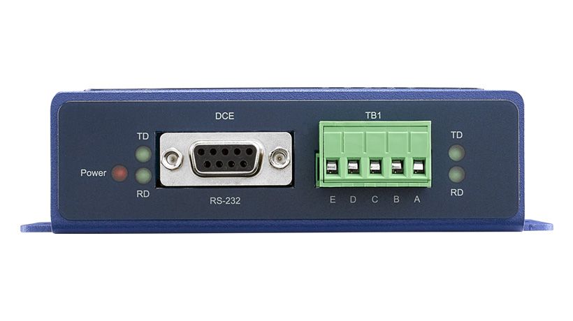 ULI-224TE - Heavy Industrial RS-232 (DB9 Female to RS-422/485 (Terminal Block) Converter. Panel Mount Metal Chassis